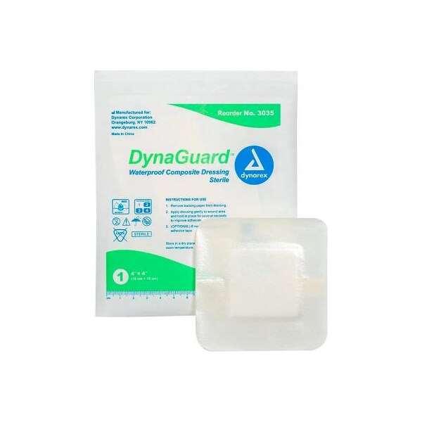 Dynarex Dynarex DynaGuard Bordered Waterproof Dressing, 4inL x 4inW, 120 Pcs 3035 - main